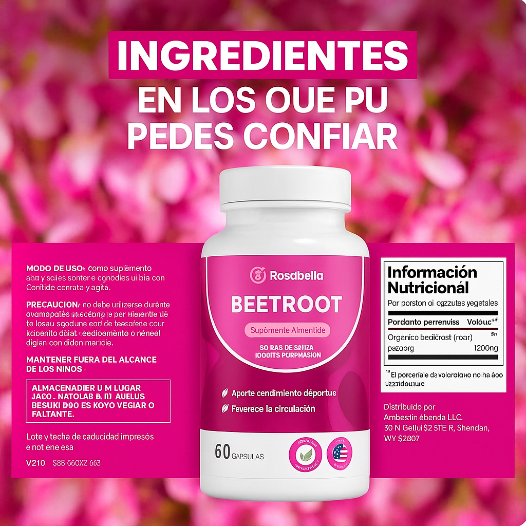 BeetRoot™ – Apoyo Natural para Energía y Rendimiento Diario